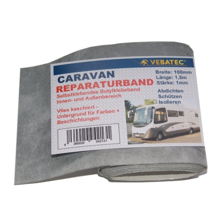 Vebatec caravan butyl repair tape fleece laminated 100mm 1.5m